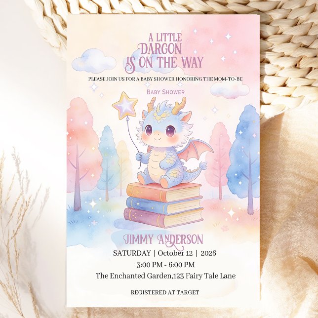 Dragon Baby Shower Invitation (Creator Uploaded)