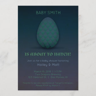 Dragon Baby Shower Invite