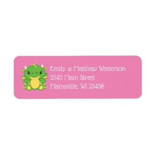 Dragon Baby Shower Label