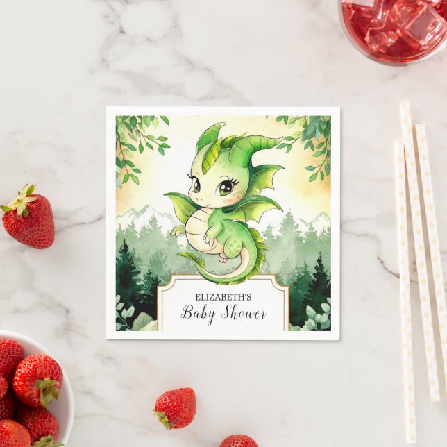 Dragon Baby Shower Napkins (Insitu)