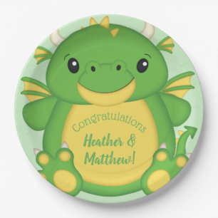 Dragon Baby Shower Paper Plates