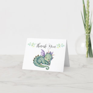 Dragon Baby Shower Thank You Card