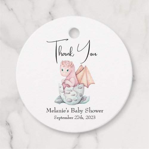  Dragon Baby Shower Thank You Favor Tags
