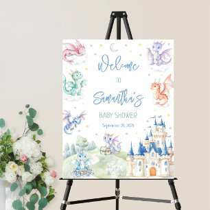Dragon Baby Shower Welcome Sign
