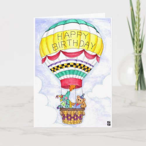 Dragon Balloon Birthday Card