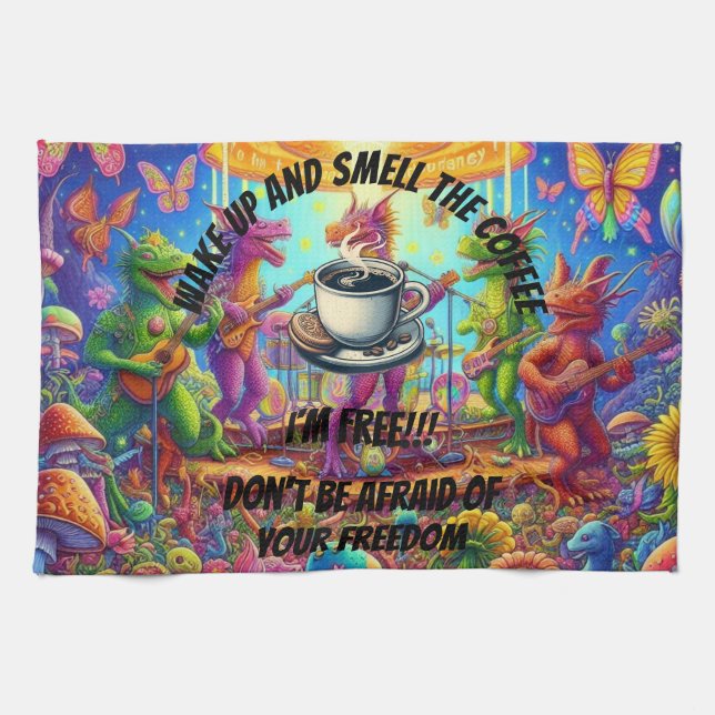 Dragon Band Jam Kitchen Towel (Horizontal)