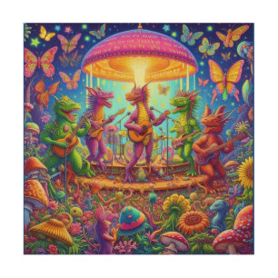 Dragon Band Jam Wood Wall Art