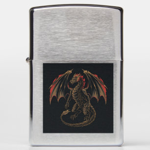 Dragon Bat Serpent Dark Fantasy Creature Art Zippo Lighter