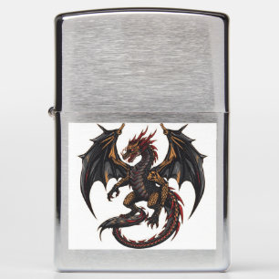 Dragon Bat Serpent Dark Fantasy Creature Art Zippo Lighter