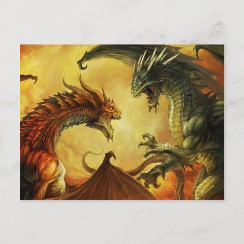 Dragon Battle Post Card