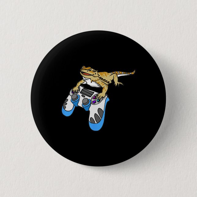 Dragon Bearded Dragons Lizard  Button (Front)