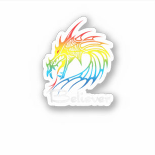 Dragon Believer Imagine This Gift For Dragon Fans Sticker