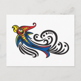 Dragon Bird Tribal Design Postcard