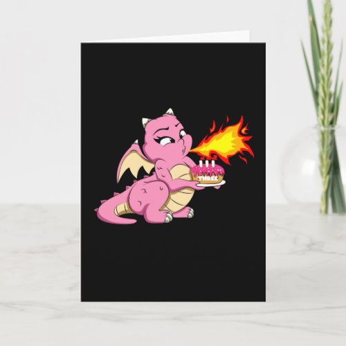 DRAGON BIRTHDAY 3 3rd Birthday Girl Cute Dragon Card