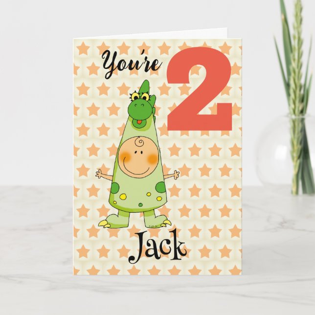 dragon birthday child (age personalized) card (Front)