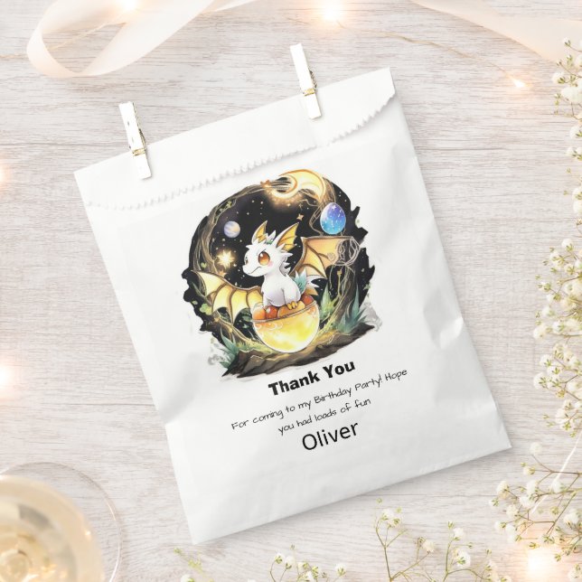 Dragon Birthday Favor Bag (Clipped)