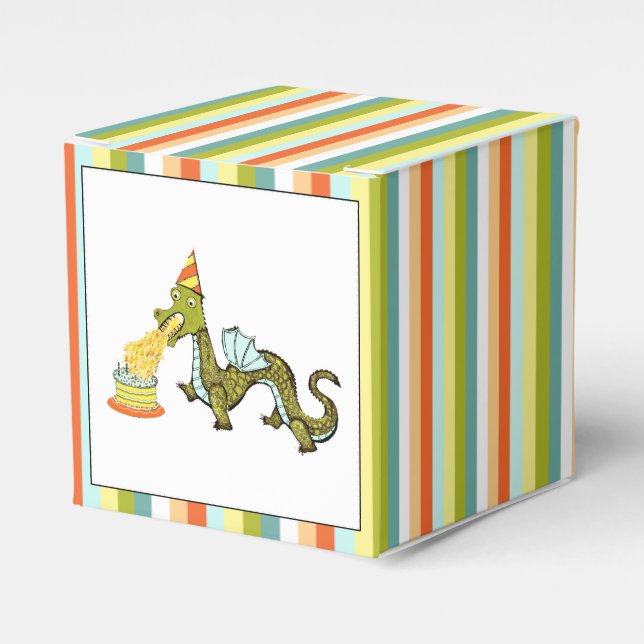 Dragon Birthday Favor Boxes (Front Side)
