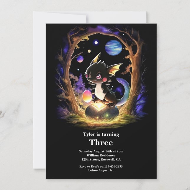 Dragon Birthday Invitation (Front)