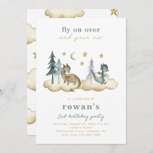 Dragon Birthday Invitation Dragons Invitation