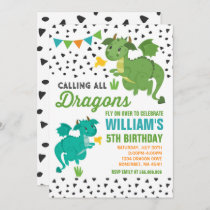 Dragon Birthday Invitation Knights & Dragons Party