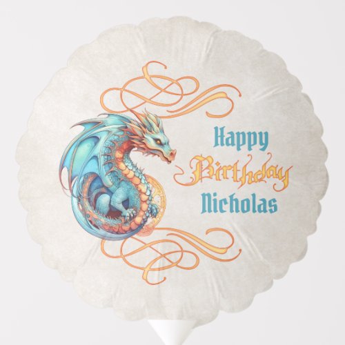 Dragon Birthday Party Balloon