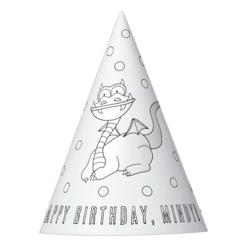 Dragon Birthday Party _ Color Your Own Party Hat