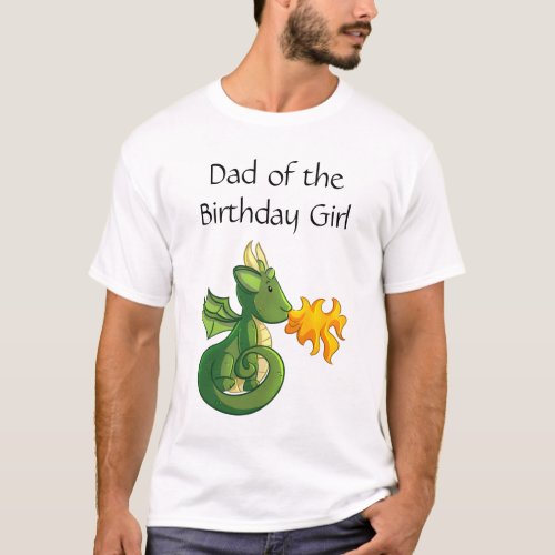 Dragon Birthday Party Dad T_Shirt