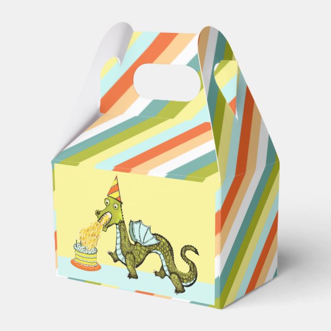 Dragon Birthday Party  Favor Boxes (Back Side)
