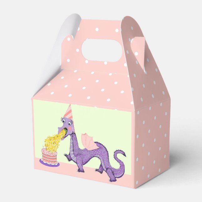 Dragon Birthday Party  Favor Boxes (Front Side)
