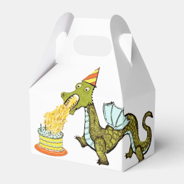 Dragon Birthday Party  Favor Boxes (Front Side)