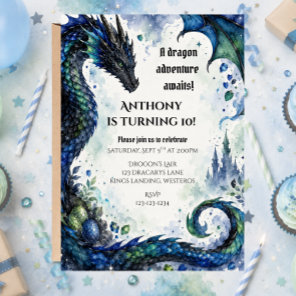 Dragon Birthday Party Invitation