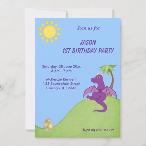 Dragon Birthday Party Announcements
