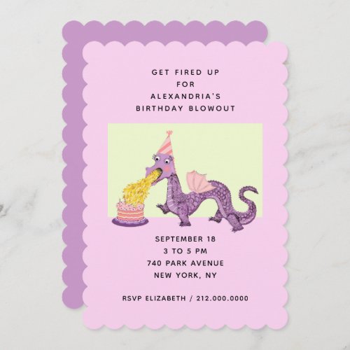 Dragon Birthday Party Invitations