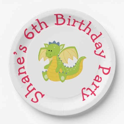 Dragon Birthday Party Paper Plates