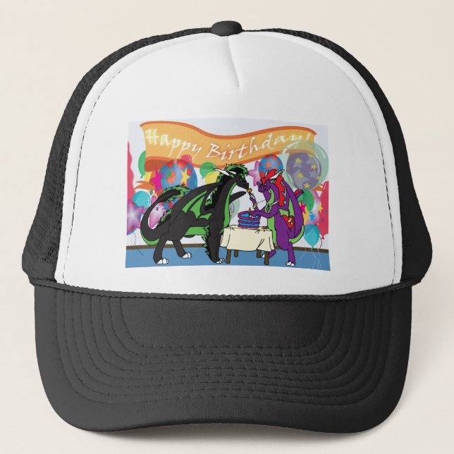 Dragon Birthday Party Trucker Hat (Front)