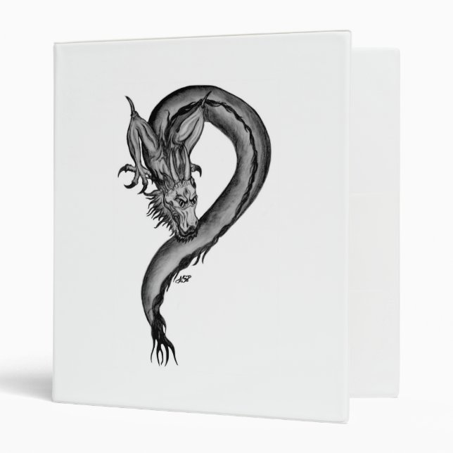 Dragon black and white Design Binder (Front/Inside)