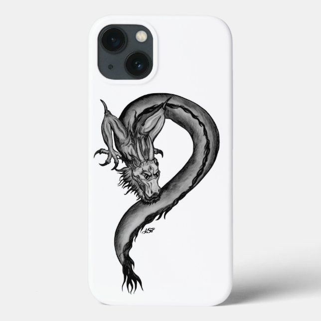 Dragon black and white Design Case-Mate iPhone Case (Back)