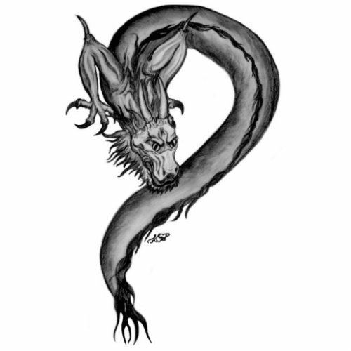 Dragon black and white Design Statuette