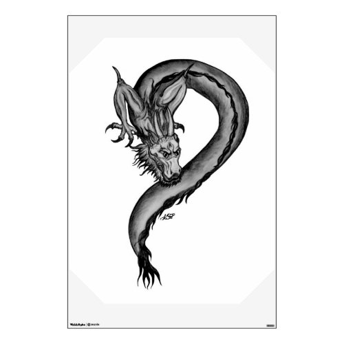 Dragon black and white Design Wall Sticker