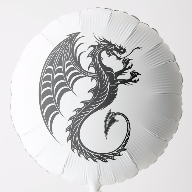 Dragon Black Shape Tattoo Style Balloon (Front)