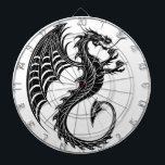 Dragon Black Shape Tattoo Style Dart Board<br><div class="desc">Black dragon Shape Tattoo Style. Original Vector Art Copyright BluedarkArt TheChameleonArt</div>