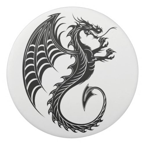 Dragon Black Shape Tattoo Style Eraser