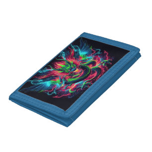Dragon Blacklight Tri-fold Wallet