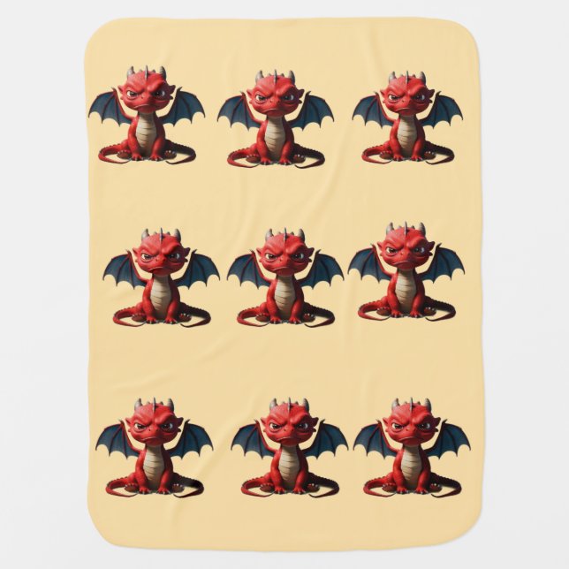Dragon Blanket- CherryBombCo Exclusive Baby Blanke Blanket (Front)