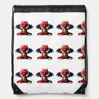 Dragon Blanket- CherryBombCo Exclusive Baby Blanke Drawstring Bag