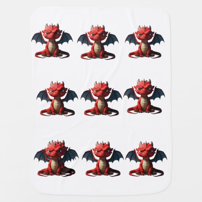 Dragon Blanket- CherryBombCo Exclusive Baby Blanket (Front)