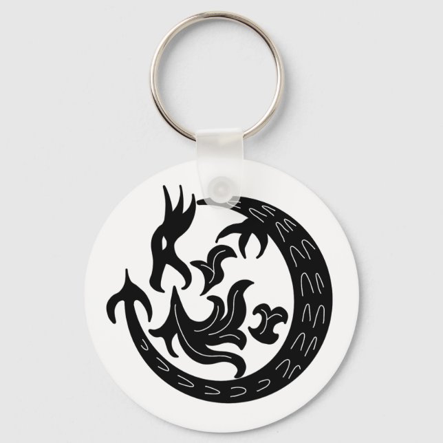 Dragon Blowing Fire   Keychain (Front)