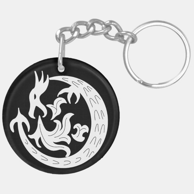 Dragon Blowing Fire   Keychain (Back Right)