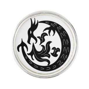 Dragon Blowing Fire Lapel Pin