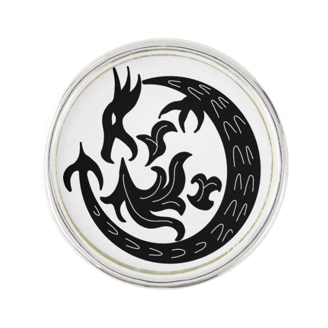 Dragon Blowing Fire Lapel Pin (Front)